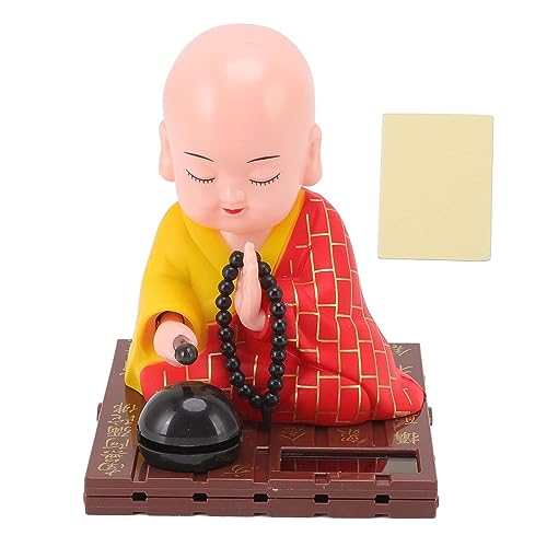 PRIMEFAIR Small Monk Cute Decoration Light Energy Sensing Solar Function Monks for Living Room, Car Dashboard (Multicolor) - Image 4