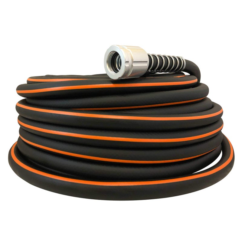 Flexon Flextreme Pro 5/8" x 100ft Performance Rubber Garden Hose â€“ Heavy-Duty, Kink-Resistant, All-Weather Flexibility, Industrial-Grade Couplings, Durable Outdoor Watering Hose for Lawn & Garden - Image 2