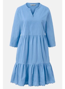 Tchibo Women Embroidered Mini Dress, Blue  - Image 2