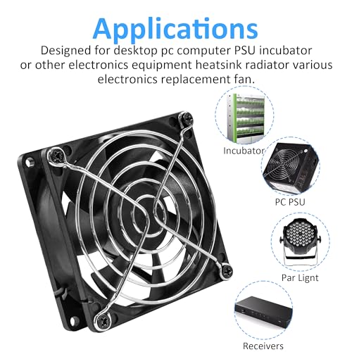 PANO-MOUNTS 80mm 3.15inch 8025 12V DC High-Performance 2-Pin XH2.54 Cooling Fan for PC Power Supply/Electronics Cooling 2-Pack - Image 5