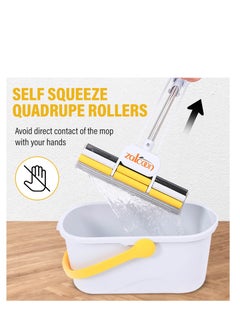 Zalcoon Magic Sponge Mop Head Refill 11 inches (27cm) Set of 3 Super Absorbent PVA Sponge Refills, Compatible with Quick Release Sponge Mop 27cm  - Image 5
