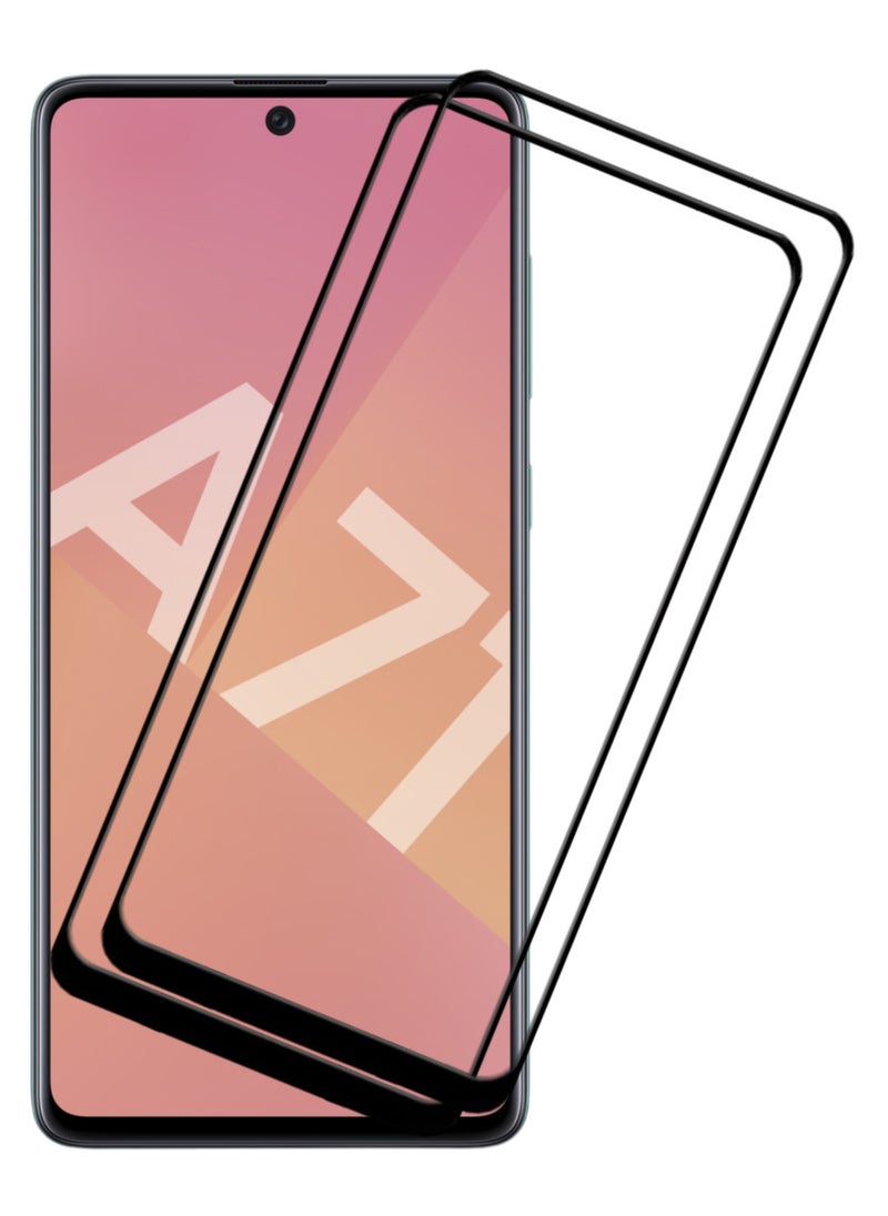 ACLIX 2 Pieces Antistatic ESD Dustproof Premium Quality High Definition Tempered Glass Screen Protector Designed For Samsung Galaxy A71 - Image 1