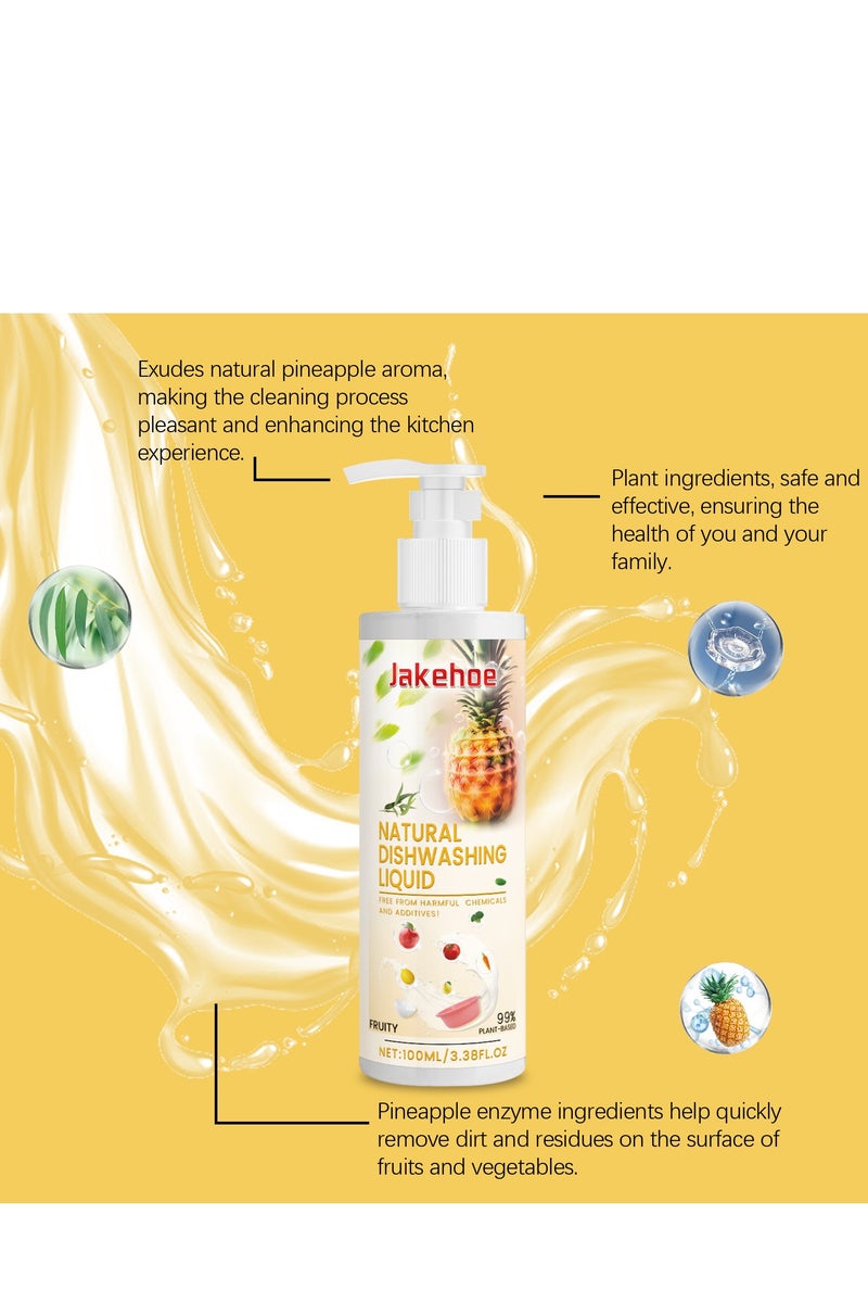 Jakehoe 100ml Veggie Fruit & Vegetable Wash, Gentle Multi-Purpose Cleaner for Kitchen Utensils, Dishes, Removes Oil, Dirt, Tough on Grease and Stains, and Perfect for Everyday Dishwashing - Image 4