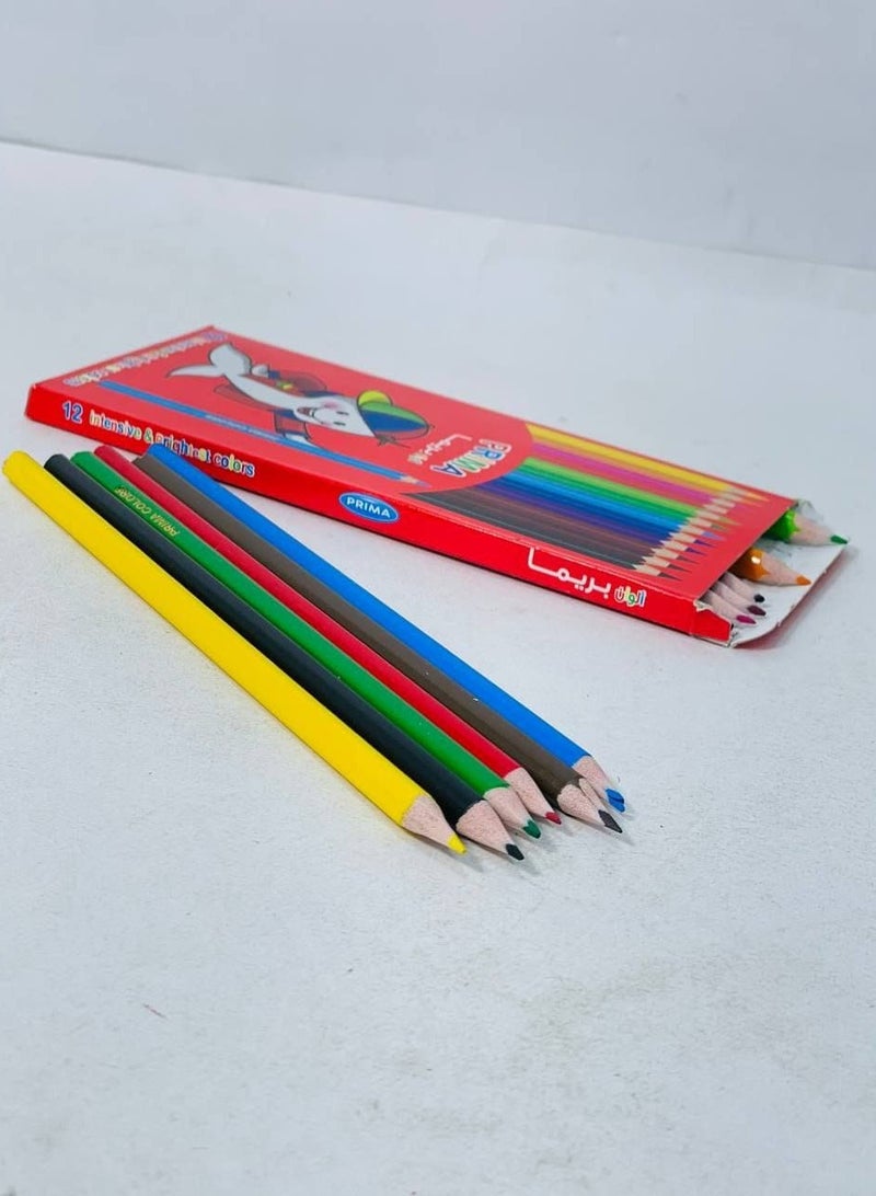 Prima wood colors in all colors with clean materials. Long pen. Box: 12 colors. - Image 2