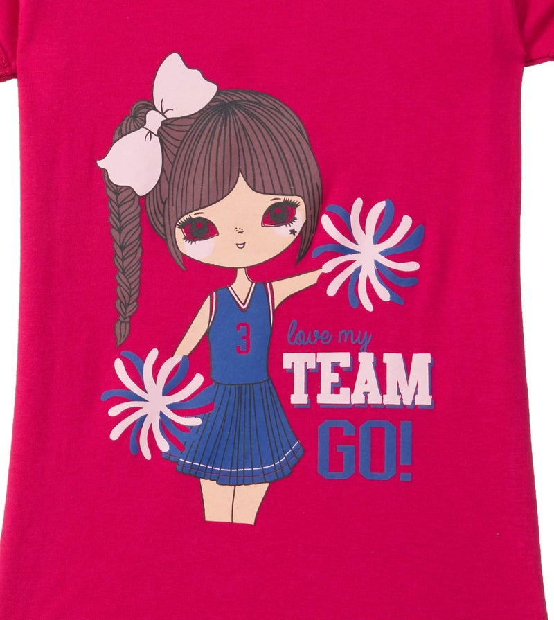 T2F Girl's Cotton Regular Fit T-Shirt(Pack of 5) - Image 3