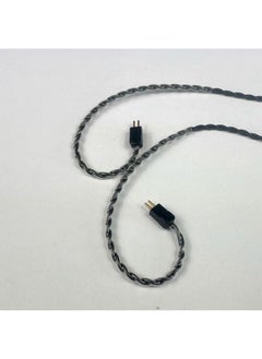 Generic Four-strand Copper Silver-plated Black Twisted Shure Injection IE40MMCX0.78IE80QDCTFZ Headset Upgrade Cable-Color:0.78 Injection Molding-Length:3.5 Injection Elbow  - Image 1