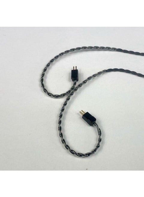 Four-strand Copper Silver-plated Black Twisted Shure Injection IE40MMCX0.78IE80QDCTFZ Headset Upgrade Cable-Color:0.78 Injection Molding-Length:3.5 Injection Elbow