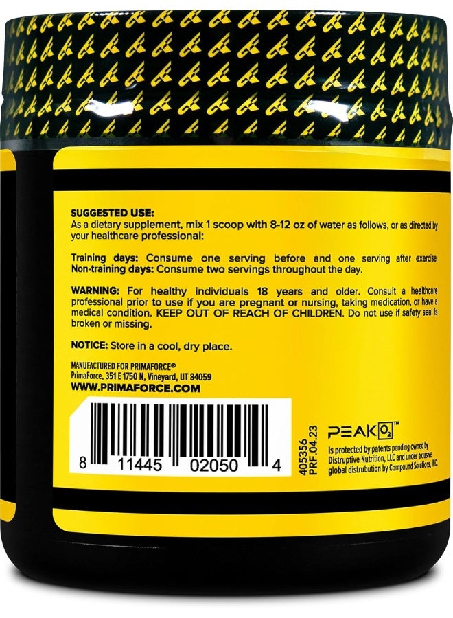 Primaforce مكمل بيك O2 للتمارين، 120 جرام - مزيج خاص، غير معدل وراثيًا، نباتي وخالي من الجلوتين - Image 3