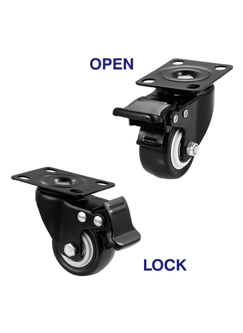 CRAFTSFY 2Furniture Caster Wheel Heavy Duty 700lbs Castor Wheel 360 Degree Rotating and Moving Caster Wheels Suitable for Sofa Bed Chairs Tables Cabinets No Noise Polyurethane Wheels Swivel Plate4PC  - Image 3
