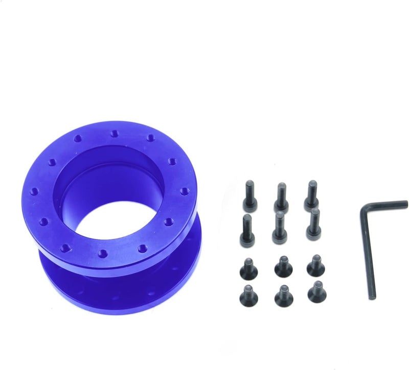 Wivplex 12 Holes Steering Wheel Spacer Adapter - Blue - Image 1
