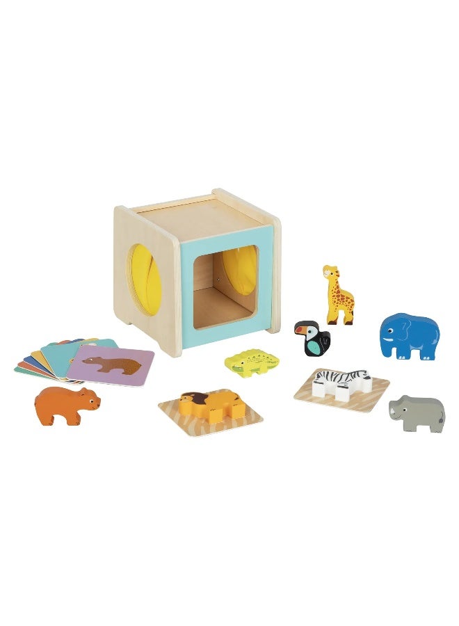 Curious Cub لعبة الألغاز الهندسية المكونة من 2 جزء، نشاط ذكي ممتع وكتل تعليمية هندسية، ألعاب فرز تعليمية وتعلمية - Image 1