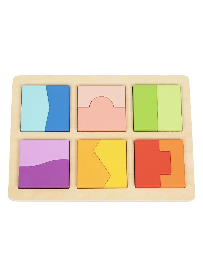 Curious Cub لعبة الألغاز الهندسية المكونة من 2 جزء، نشاط ذكي ممتع وكتل تعليمية هندسية، ألعاب فرز تعليمية وتعلمية - Image 2