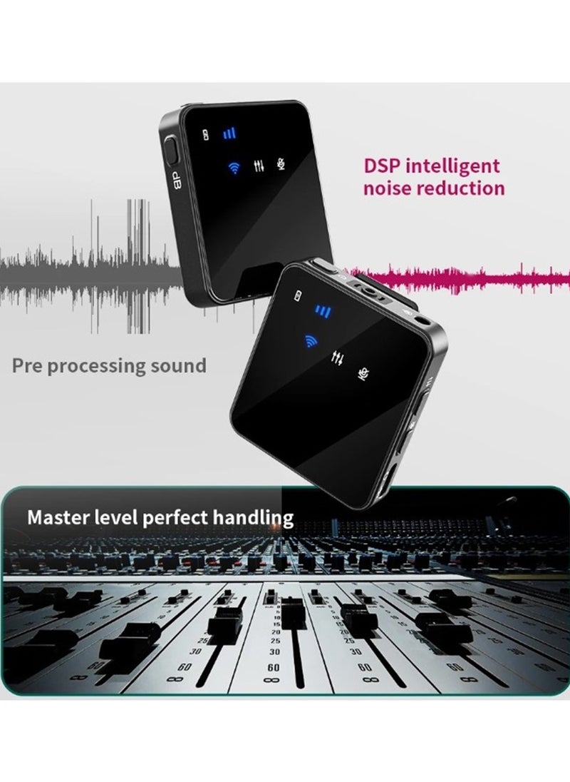 MMG - MII Dual Channel Wireless Microphone for Phone Lapel One Touch Noise Cancelling Microphone Mic with Charging Box Noise Reduction for Video Android IOS Camera laptop - Image 1