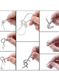 BUPY 16-Piece Metal Wire 3D Puzzle Set - Brain Teasers Jigsaw Puzzles Educational Intelligence Toys Children Game  - Image 5