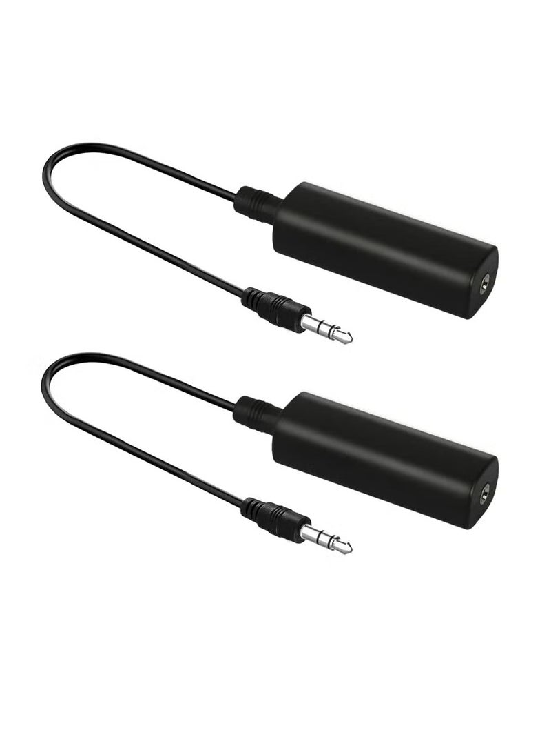 2 Packs Ground Loop Noise Isolator for Car Audio or Home Stereo System Eliminate Buzzing Noise Eliminating Audio Noise Effectively Portable and Easy to Use Ground Loop Isolator with 3.5mm Audio Cable - Image 1