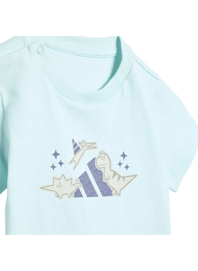 Adidas I Adiraptor T Turquoise Graphic Tee (Short Sleeve) T-Shirts For Kids