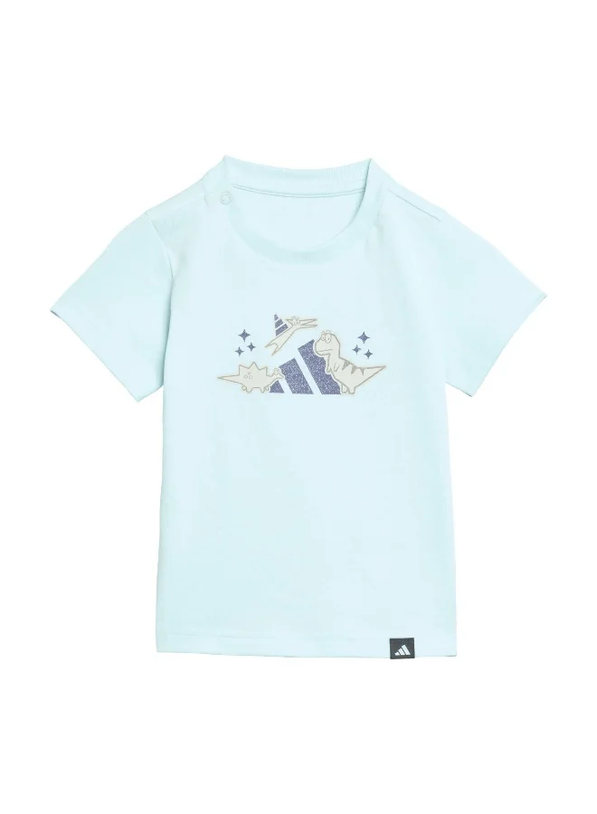 adidas Adidas I Adiraptor T Turquoise Graphic Tee (Short Sleeve) T-Shirts For Kids