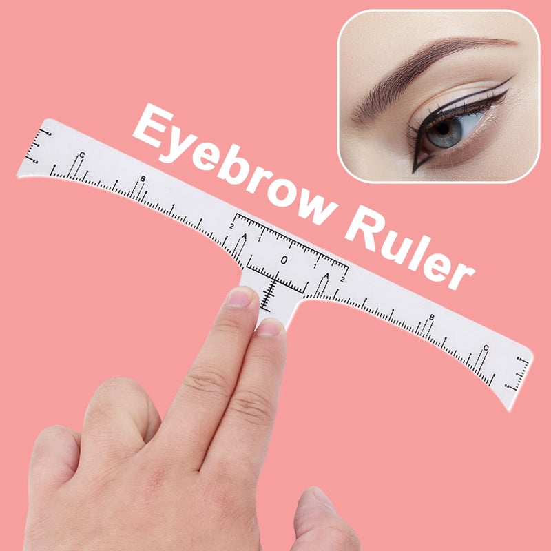 KingMas 100 Pack Eyebrow Ruler, KINGMAS Disposable Brow Ruler Microblading Adhesive Eyebrow Sticker Stencil Guide Measuring Tool - Image 3