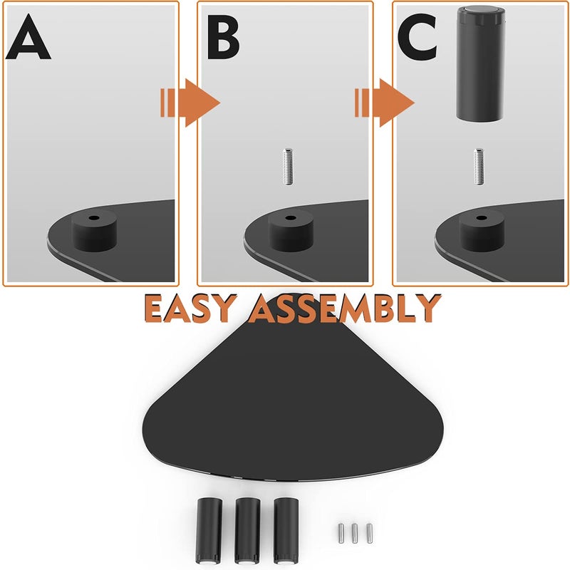 Hemudu 2 Pack Computer Monitor Riser | Triangle Save Space Desktop Corner Stand for Computer Monitor & Laptop Black HD01B-203 - Image 5