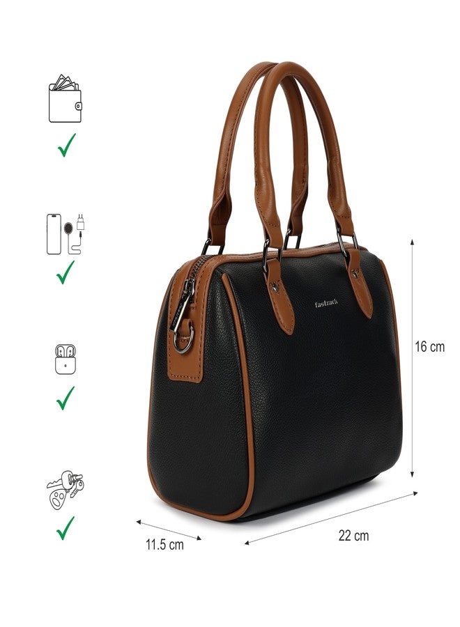 Fastrack Swirl Satchel | Women’s Faux-Leather Satchel| Dual Carry Handles, Adjustable Strap & Spacious Main Compartment - Image 4