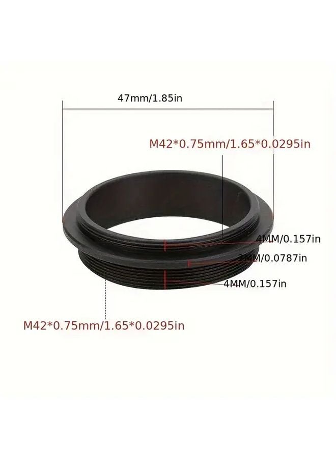 M48 To M48 Male Thread Heavy Duty All Metal Telescope Camera Adapter Ring - Image 3