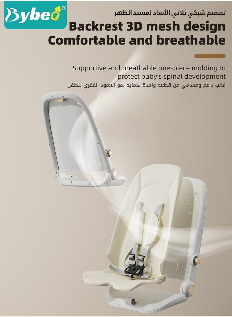Bybeo - Lightweight Baby Stroller, Multifunctional Travel Cabin, One-Hand Folding Babies Strollers for Newborn, Infant, Kids with Dinner Plate, Sunshade and 175-Degree Adjustable  Reversible Reclining Seat - Image 1