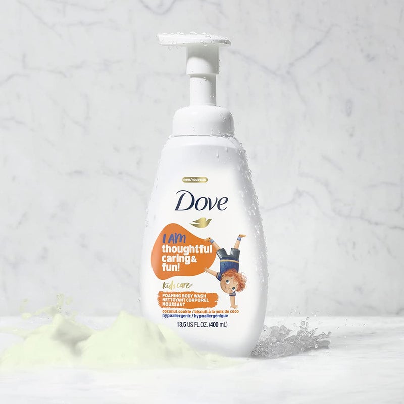Dove Foaming Body Wash 4 Count For Kids Coconut Cookie Sulfate-Free Skin Care, 13.5 Fl Oz - Image 3