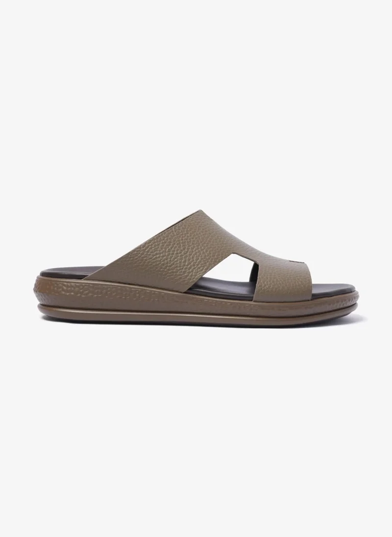 Comfort Plus COMFORT PLUS CLASSIC LEATHER SANDALS FOR MENS TRUFFLE