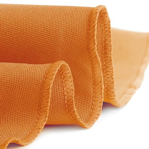 Gee Di Moda Round Tablecloth - 90 Inch Orange Round Table Cloth for 30 to 60 Inch Round Tables - Heavy Duty Washable Fabric - for Buffet Table, Holiday Party, Dinner, Wedding & Baby Shower - Image 3