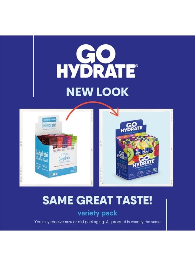 GoHydrate مسحوق مشروب الإلكتروليت - بنكهة طبيعية، خالي من السكر، مسحوق ترطيب (مختلط، 30 حبة (عبوة من 1)) - Image 3