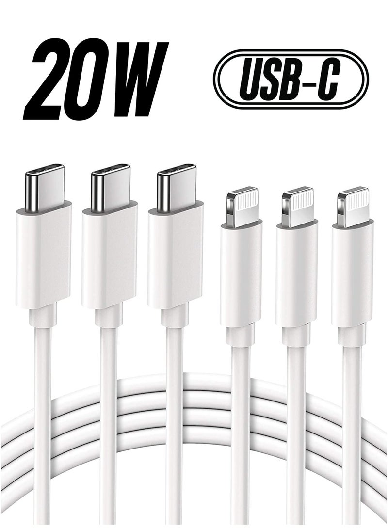 Compatible with iPhone Fast Charging Cable Cord - 3Pack 6FT MFi Certified USB-C to Lightning Cable, Type C iPhone Rapid Charger Cord for iPhone 14 13 12 Mini Pro Max 11 X XS XR 8 Plus iPad - Image 1