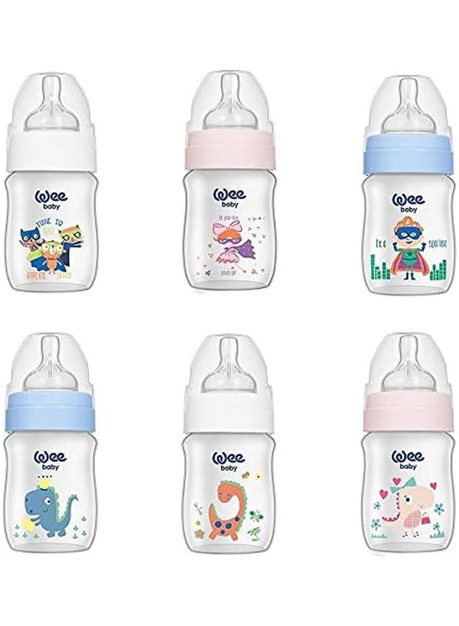 وي بيبي زجاجة رضاعة كلاسيكية بلس من مادة البولي بروبيلين ذات رقبة واسعة، عبوة من قطعة واحدة - Image 2