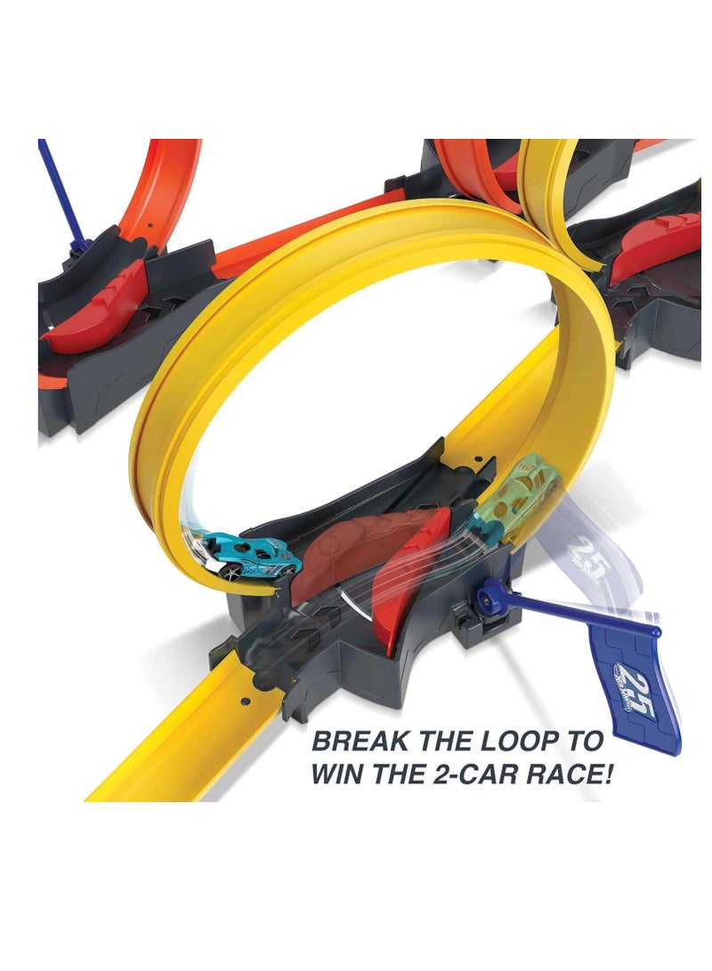 هوت ويلز مجموعة لعب السباق متعددة الحلقات، مع سيارة واحدة، هدية للأطفال من سن 4 إلى 10 سنوات - Image 5