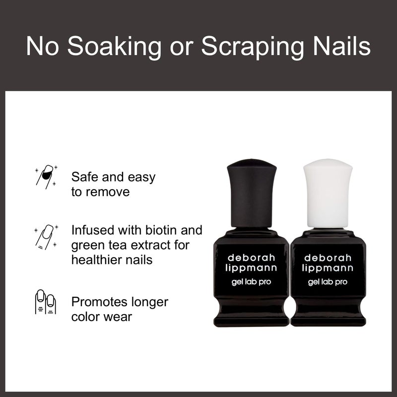 Deborah Lippmann Gel Lab Pro | Gel Like Base and Top Coat Set | Delivers High Shine and Long-Lasting Manicure Wear | Fast Drying Finish Protects Nail Color | No UV Lamps, No Tools, No Damage - Image 4