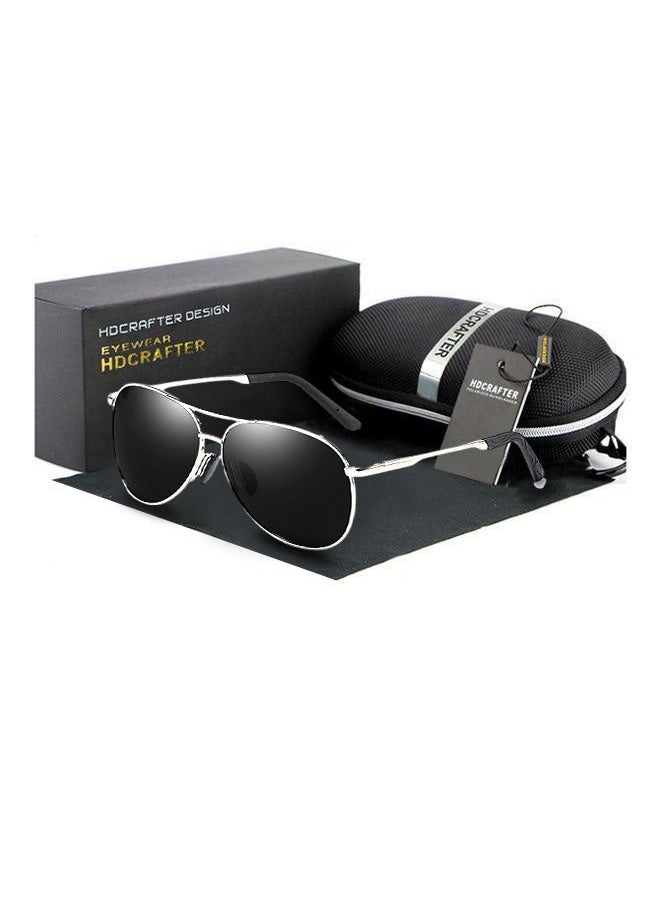 HDCRAFTER - Men's Full Frame Polarized UV400 Pilot Frame Sunglasses - Image 1