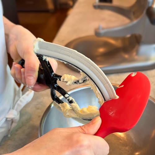 New Metro Design Silicone Spatula ONE Mixer Beater Scraper and Spatula, Cherry Red - Image 4