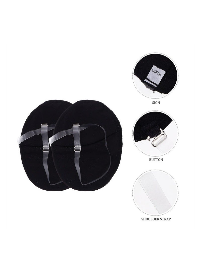 Underarm Sweat Guard Pads, 1 Pair Breathable Armpit Sweat Pad with Shoulder Strap, Reusable and Washable Sweat Protectors Shield Absorbing Armpit Guards for Men and Women - Image 2