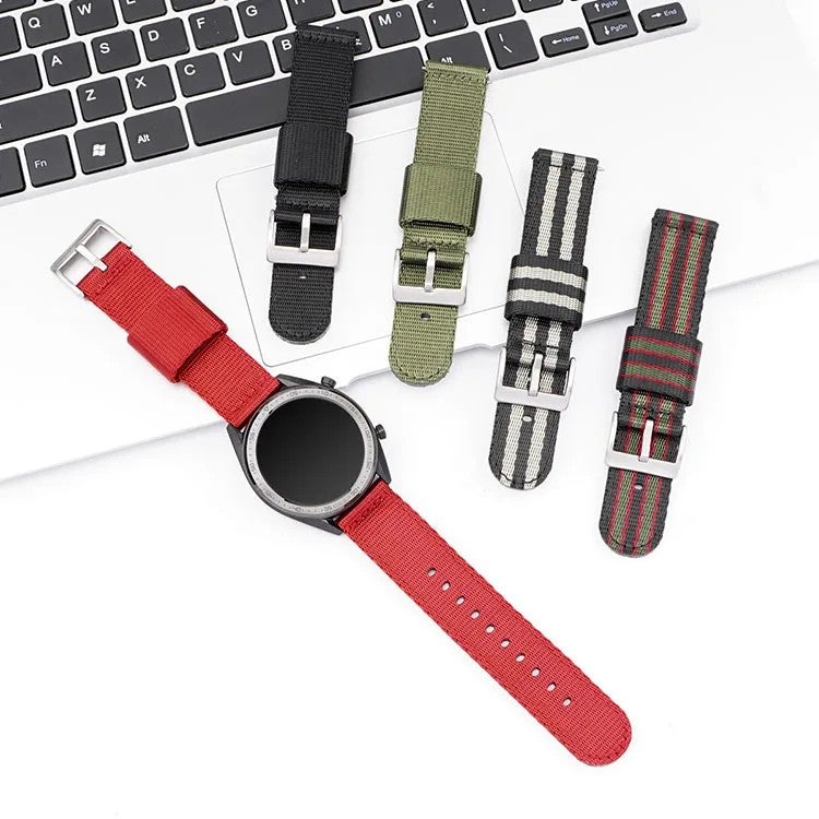 Bluejw LAIHE Adjustable Nylon Watch Strap with Quick Release for 18mm 20mm 22mm 24mm Watches – Easy to Replace Watch Band with Charm Compatibility - Image 5