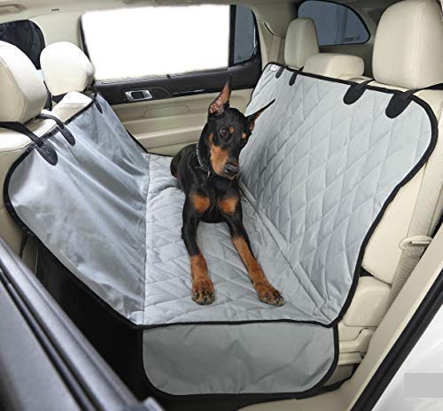 Petslover Dog Back Seat Cover Protector Waterproof Scratchproof Hammock for Dogs Backseat Protection Against Dirt and Pet Fur Durable Pets Seat Covers for Cars (Hatchback Cars, Grey), Polyester - Image 2