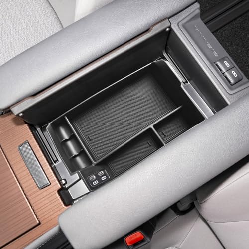 HGWEI Center Console Organizer Tray Compatible with 2021-2026 Toyota Sienna Accessories, Sienna LE Limited Platinum SE XLE XSE Coin Container Armrest Secondary Storage Box, Black - Image 1