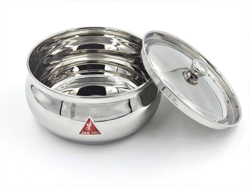 JEE ALTO Stainless Steel Round Apple Multipurpose Container/Serving Dish/Storage Pot Set of 1 pcs (900 ml) - Image 4