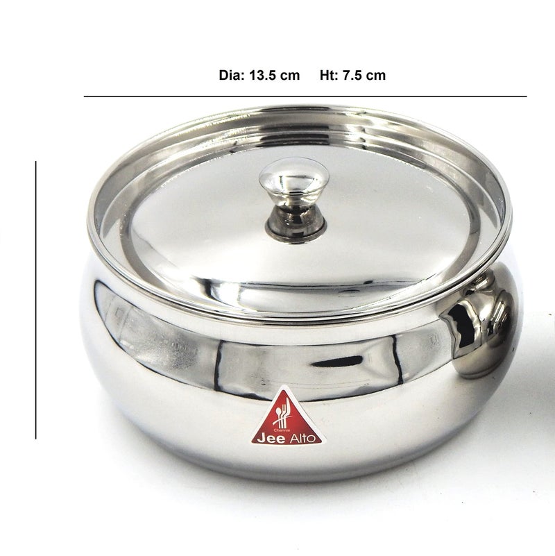JEE ALTO Stainless Steel Round Apple Multipurpose Container/Serving Dish/Storage Pot Set of 1 pcs (900 ml) - Image 3