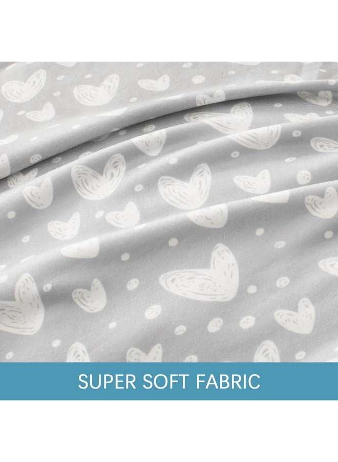 Biloban Pregnancy Pillow Cover U-Shaped, Super Soft Replacement Cover Fits Most 55/57 Inch Maternity Pillow, Full Body Pregnancy Pillow Case, Universal Fit, Grey Hearts Print - Image 3