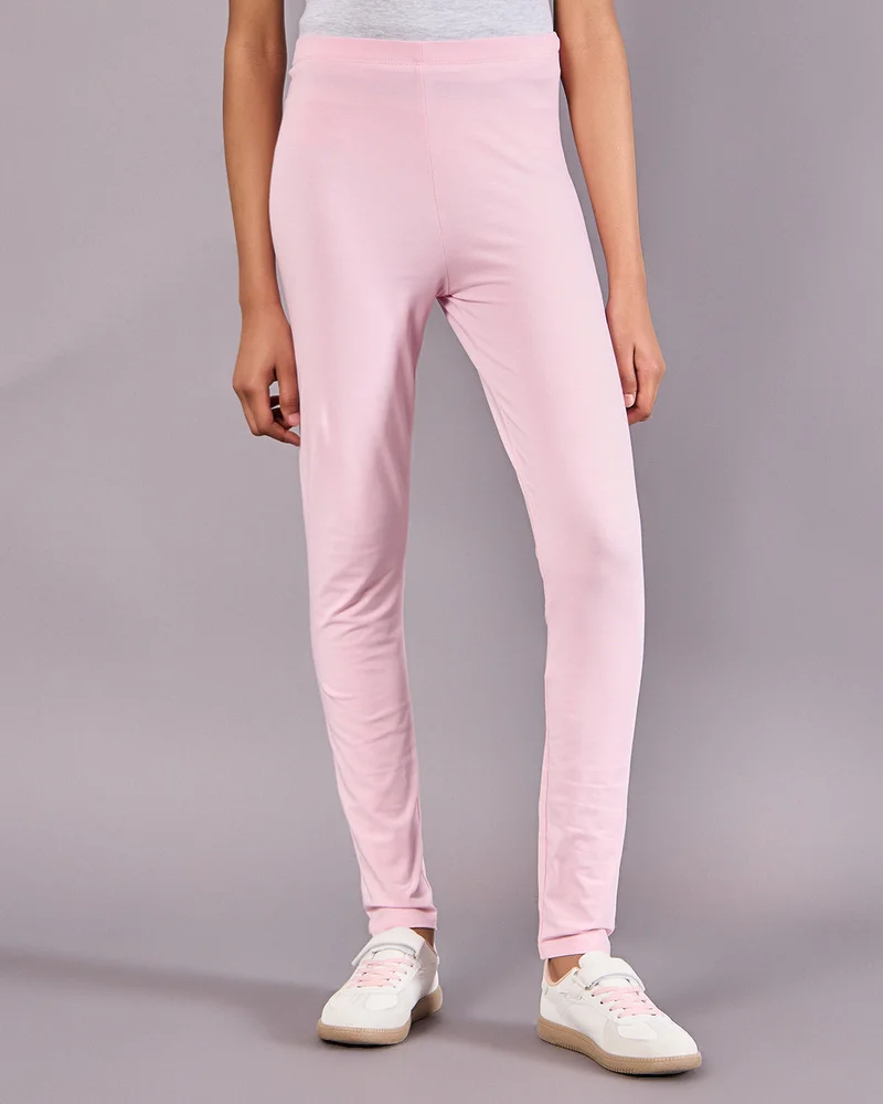 Redtag Senior Girls Pink Basic Leggings