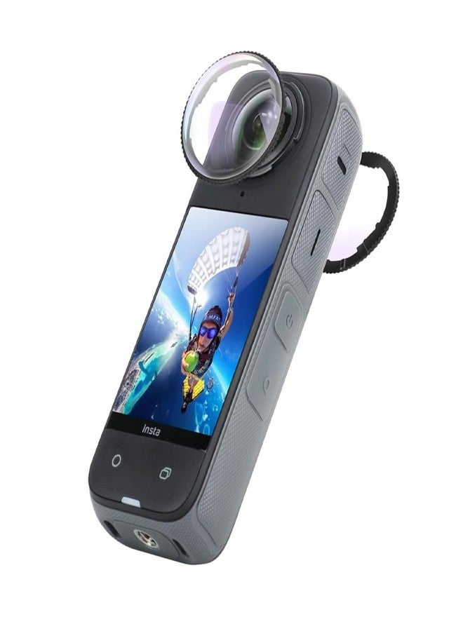 اكشن برو واقي عدسة Action Pro Premium متوافق مع ملحقات كاميرا Insta360 X4، مقاوم للخدش، مطلي بطبقة بصرية، شفاف للغاية، واقي عدسة مضاد للخدش، حامل بمقبض - Image 1