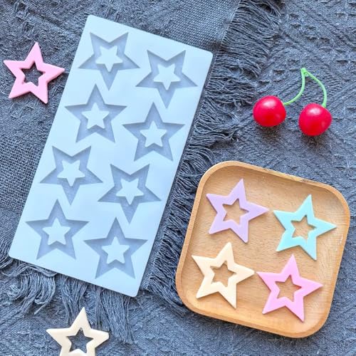 SHOAIB 5-Piece Chocolate Mould for Cake Garnish Fan, Heart, Star Shape and Triangle Shape Chocolate Mould for Cake Decoration Multiple Shapes garnishing Sheet - Image 4