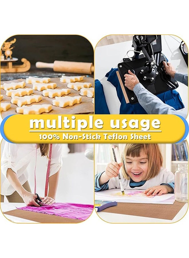 3 Pack Oven Grill Mat Teflon Sheet, for Heat Press Transfer Non-stick Paper Reusable Heat Resistant Craft Mat, High-Temperature Oven Mat Food-Grade Baking Cloth Nonstick Oilcloth - Image 5