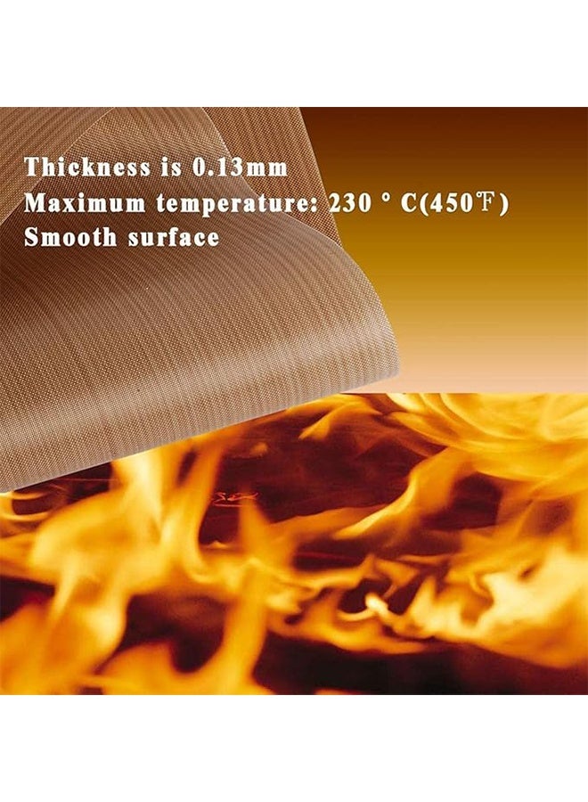 3 Pack Oven Grill Mat Teflon Sheet, for Heat Press Transfer Non-stick Paper Reusable Heat Resistant Craft Mat, High-Temperature Oven Mat Food-Grade Baking Cloth Nonstick Oilcloth - Image 3