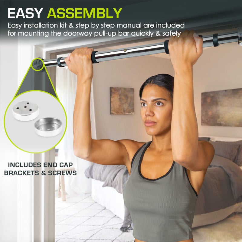 ProsourceFit Heavy Duty Doorway Mount Pull Up/Chin-Up Bar, Adjustable with Foam Grips for Home Workouts - Image 5