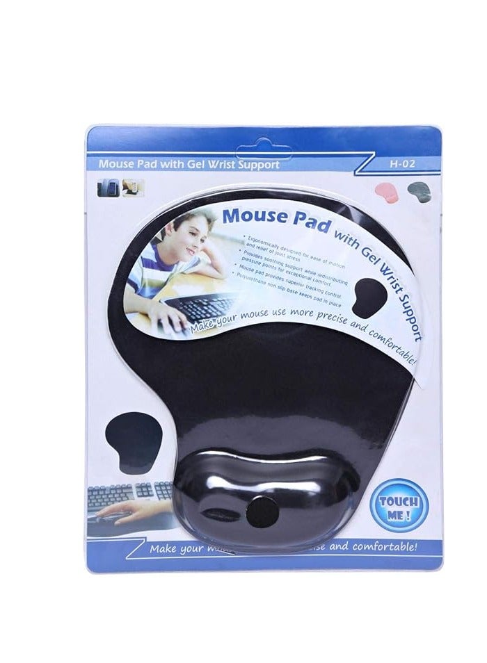 Logilily MousePad with Gel Wrist Support Black | L-1108 Pack Of 2 - Image 2